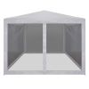 Party Tent with 4 Mesh Sidewalls 9.8' x 9.8'