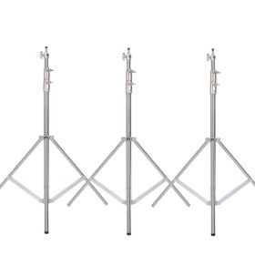 Super Stable Stainless Steel Big Tripod 2.8M Foldable Light Stand Tripod Photography For Fill Spot Light Softbox Photo Studio (Color: 3 Tripod)