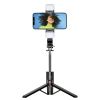 44.9 Inch Foldable Extendable Selfie Stick Mobile Phone Tripod With Front & Rear Light; Detachable Remote Release Hands Free Shooting Compatible With